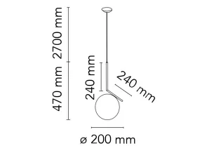 Závěsné svítidlo IC S1, black