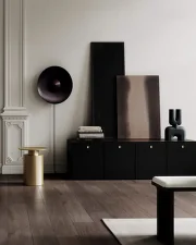 Odkládací stolek Pillar Tall, brass