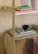 Policová sestava Rombe IF6 se skříňkou, alabaster