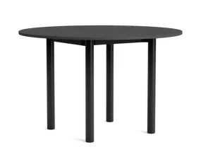 Stůl Annex Round Ø120, black oak/dark grey