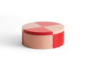 Úložný box Tin Container Round, red and soft pink