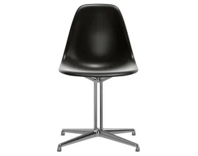 Židle Eames DSL, deep black/polished aluminum