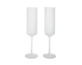 Sklenice na šampaňské Ripple Flutes set 2 ks, frosted