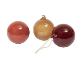 Vánoční baňky Glass Baubles L set 3 ks, roseate opaque