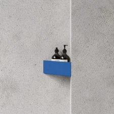 Rohová koupelnová polička Bath Shelf Corner, blue