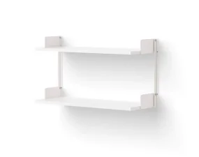 Policová sestava Wall Shelf 450, white/white