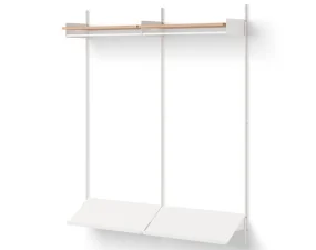 Policová sestava Wardrobe Shelf 2, oak/white