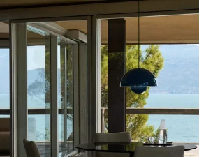 Závěsná lampa Flowerpot VP7, steel blue