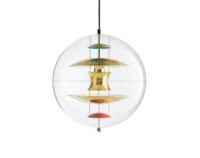 Závěsné svítidlo VP Globe Ø40, brass/red/blue