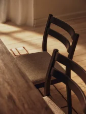 Jídelní židle Boda Soft Bouclé, dark stained beech/natural