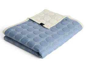 Pléd Mega Dot Organic 260x260, dusty blue