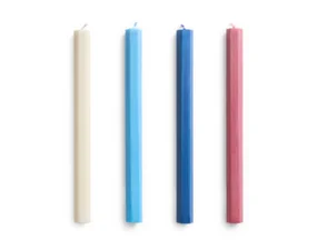 Svíčky Hexagon Candle set 4ks, marine