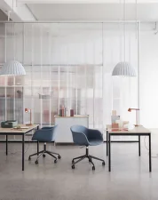 Židle Fiber Armchair Swivel Base w. Castors, Remix 133