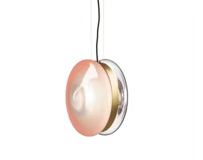 Závěsná lampa Orbital, pink/silver
