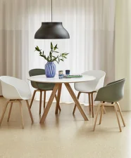 Stolek Copenhague CPH 20 Ø50, oak/black linoleum
