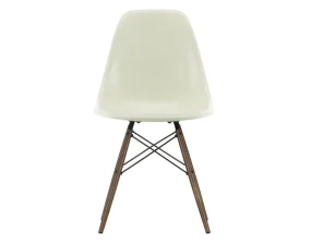 Židle Eames Fiberglass DSW, parchment/dark maple