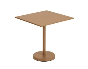 Stolek Linear Steel Café Table 70x70, burnt orange