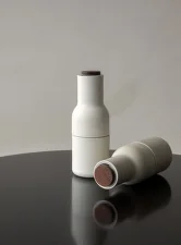 Mlýnky na sůl a pepř Bottle Ceramic, set 2ks, sand / walnut