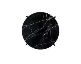 Stolek TS Ø 40, black marquina marble