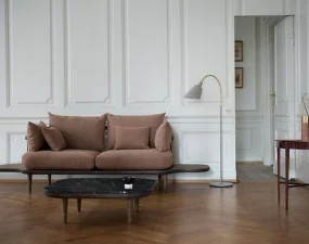 Stolek Fly SC11, smoked oiled oak/honed Nero Marquina