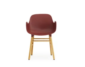 Židle Form s područkami, red/oak