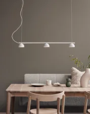 Závěsná lampa Blush rail 3, matt white