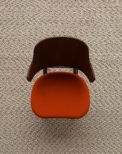 Jídelní židle Penguin, walnut/Hallingdal 600