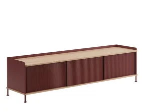 Komoda Enfold Sideboard 186x48, oak/deep red