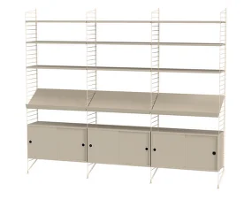 Policová sestava String Living Room G, beige