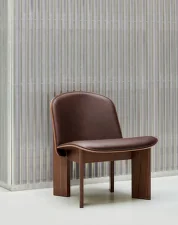 Křeslo Chisel, walnut / Sense Dark Brown