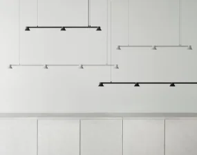 Závěsná lampa Hat Lamp Linear Large, warm grey