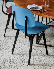 Židle Revolt, black / azure blue