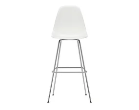 Barová židle Eames Plastic High, white/chrome