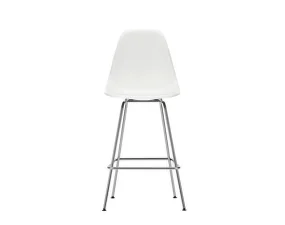 Barová židle Eames Plastic Low, white/chrome