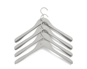Ramínka Soft Coat Hanger Wide Grey, set 4ks