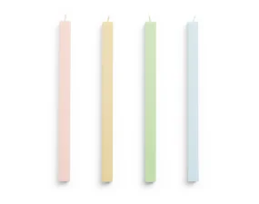Svíčky Square Candle set 4ks, pastel