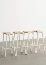 Barová židle Taburete 8 High, eggshell