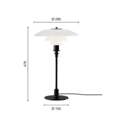 Stolní lampa PH 3/2, black metallised