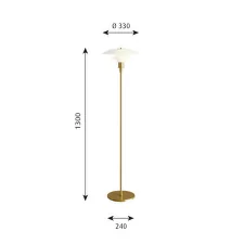 Stojací lampa PH 3½-2½, brass metallised