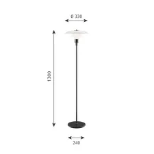 Stojací lampa PH 3½-2½, black metallised