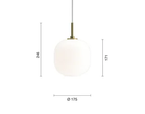 Závěsné svítidlo VL 45 Radiohus Ø175, white opal