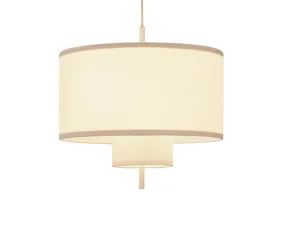 Závěsná lampa Margin Ø50, white canvas