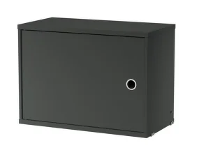 Komoda String Cabinet with swing door, dark grey