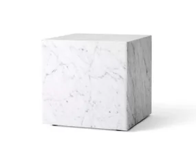 Odkládací stolek Plinth Cubic, Carrara