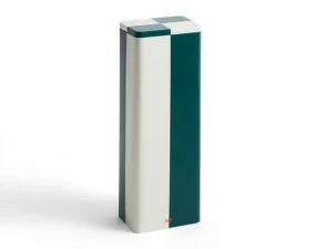 Úložný box Tin Container Slim, green and off-white