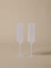 Sklenice na šampaňské Ripple Flutes set 2 ks, frosted