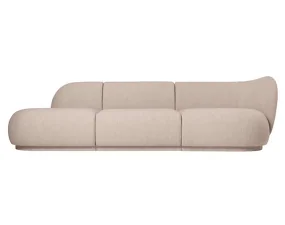 Otevřená modulová pohovka Rico Soft Bouclé, natural