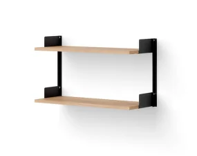 Policová sestava Wall Shelf 450, oak/black