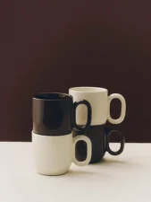 Hrnek Barro set 2ks, off-white