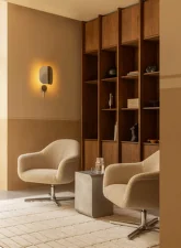 Nástěnná lampa Wing, polished aluminium